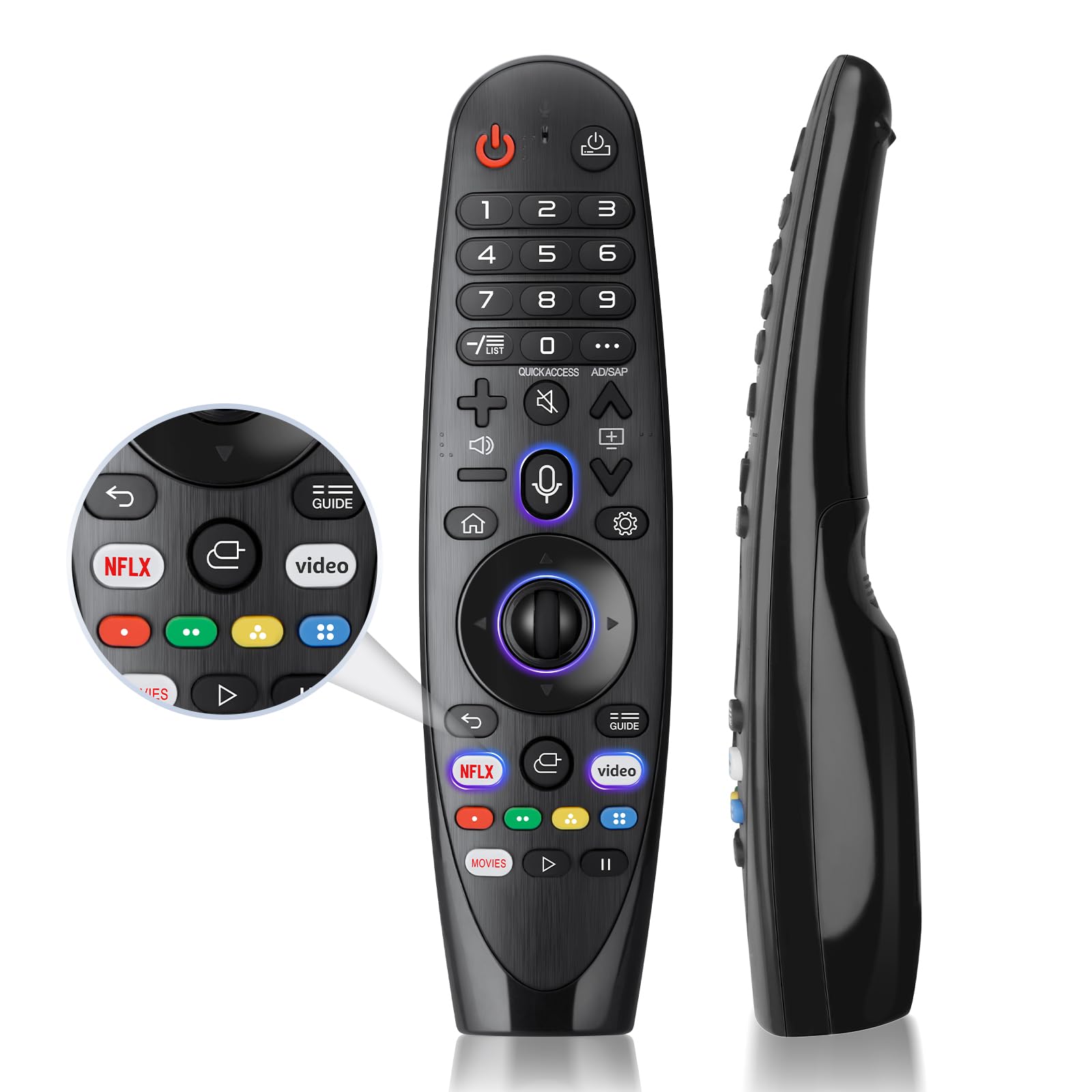 Voice-Magic-for LG-TV Telecomando Ricambio Compatibile con TV LG Smart OLED Thinq Webos per AKB75855501 AN-MR25GA AN-MR24gn MR23gn MR22gn MR21ga MR20ga