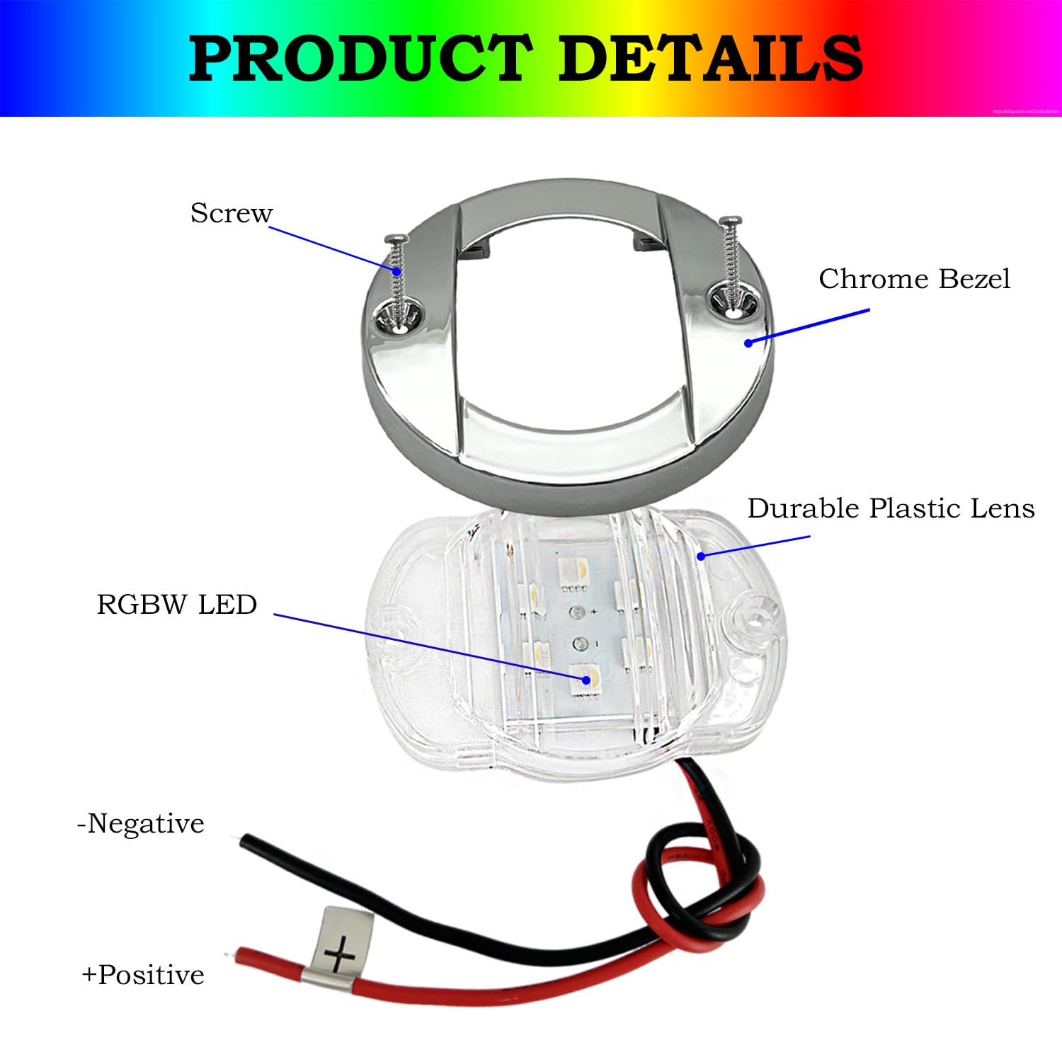 Amazon.com: Vcanuplms Marine Boat Interior Lights 4Pcs RGBW, 3