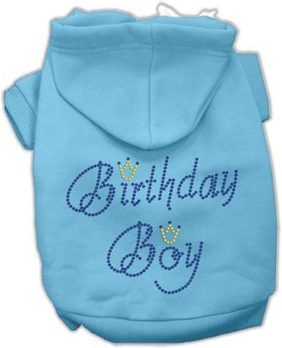 Mirage Pet Products 12-Inch Birthday Boy Hoodies, Medium, Baby Blue