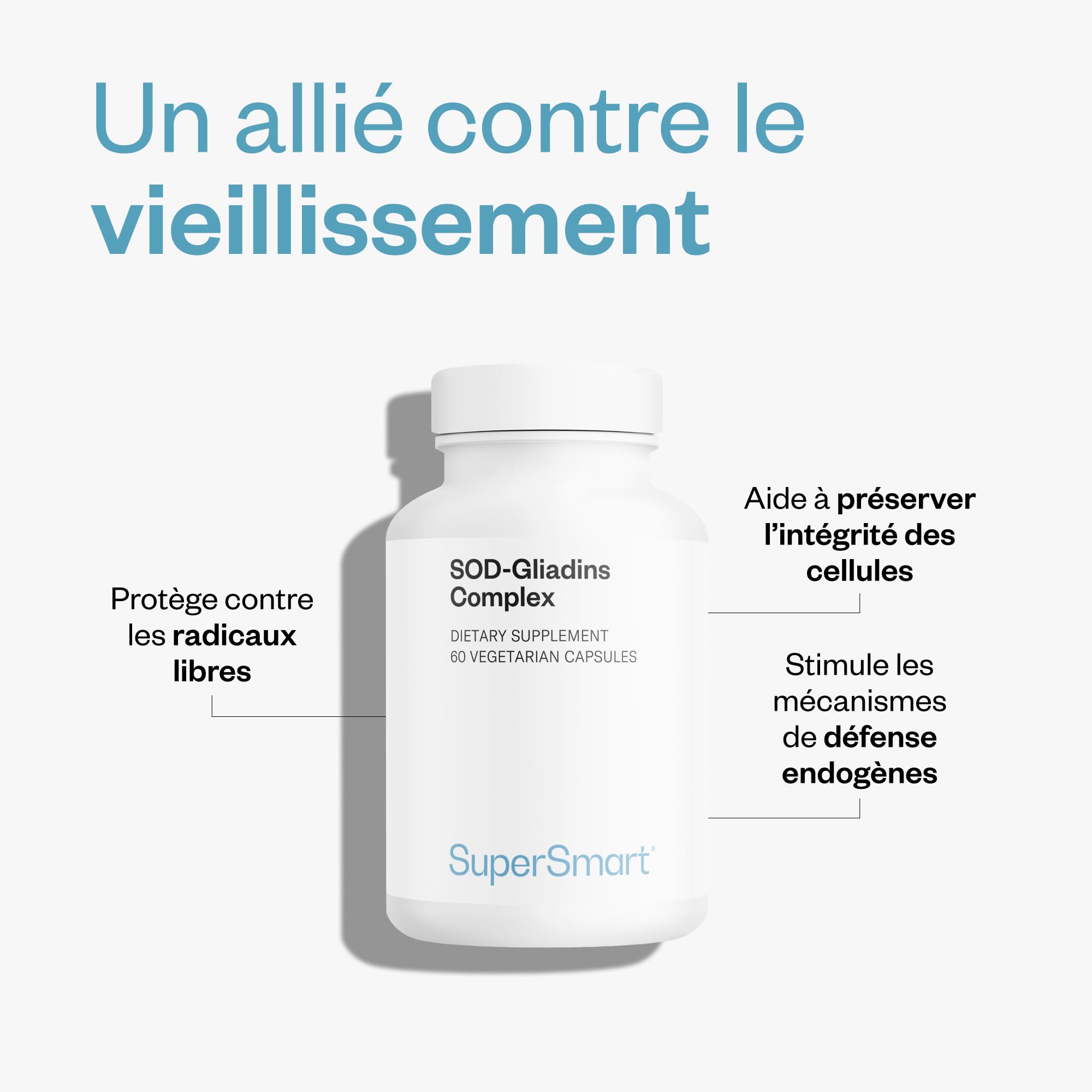 SOD-Gliadins Complex - Origine Végétale - Super Absorbable - SuperSmart