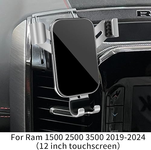 Miniatura 2 de LUNQIN Soporte de teléfono de coche para Dodge Ram 2019-2024 1500 2500 3500 (pantalla táctil de 12 pulgadas), camionetas, accesorios de automóvil,