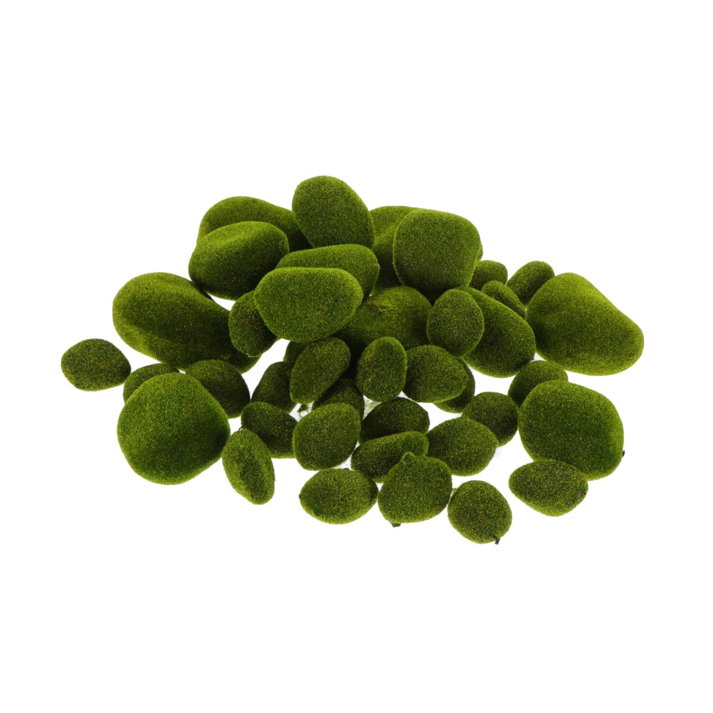 Cabilock 43 Piezas de Piedra Artificial Musgo, Adorno Decorativo de Espuma Verde para Pared de Fondo y Hogar, Estilo Creativo