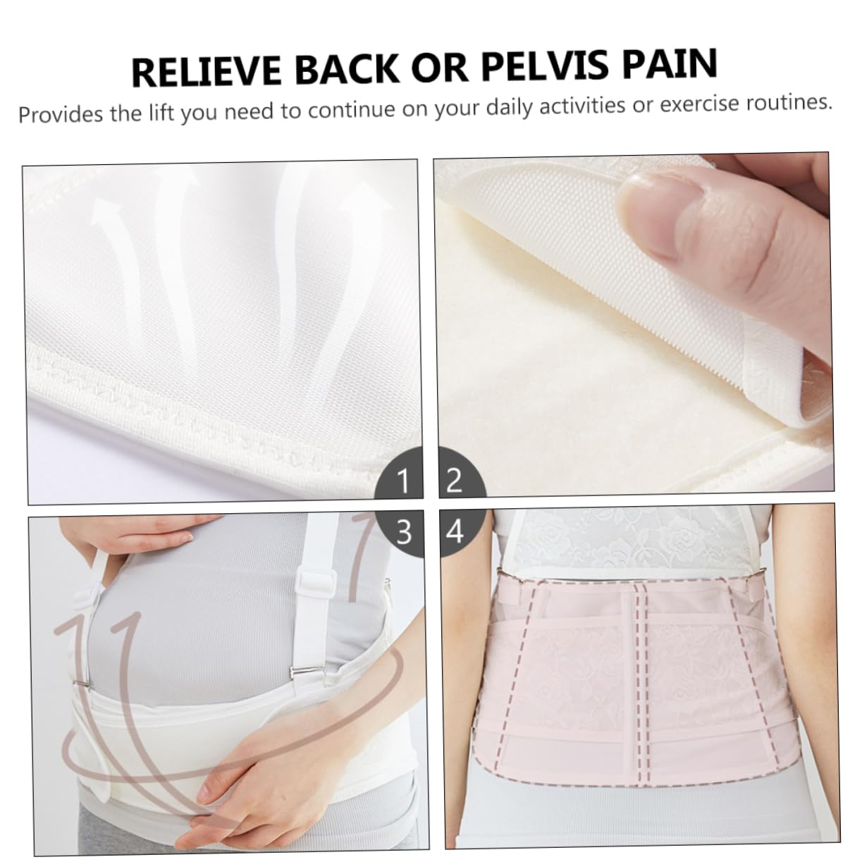 Maternity Support Band Pregnancy Belt Shoulder Straps Belly Support for Late Pregnancy