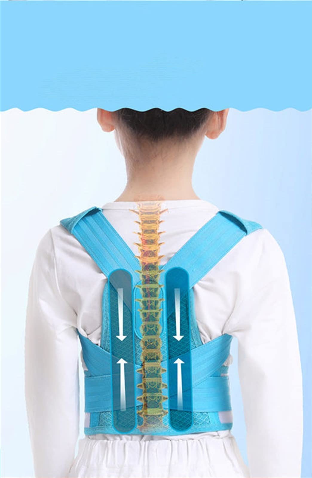 Correttore per la schiena Correttore per la postura della schiena pediatrico Tutore per la schiena del bambino Cintura di sostegno per la spalla Cintura per la correzione della postura per bambini