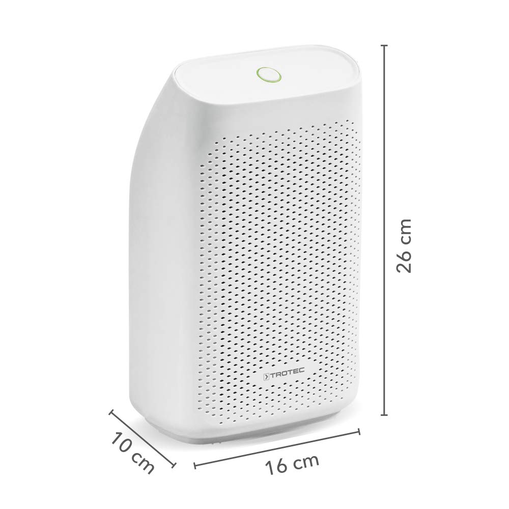 TROTEC TTP 5 E deumidificatore elettrico compatto, 0,3 l/24 h | Per ambienti fino a 6 m²/15 m³, soluzione compatta per ridurre umidità in piccoli spazi