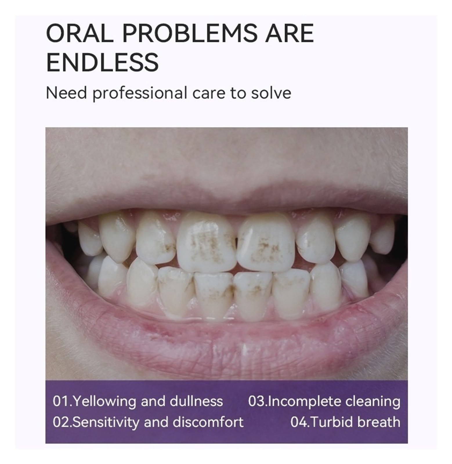 Polvo Dental Morado 60g. Polvo fino, suave for las encías, ataca las manchas marrones y ahumadas en los dientes.(2pcs)