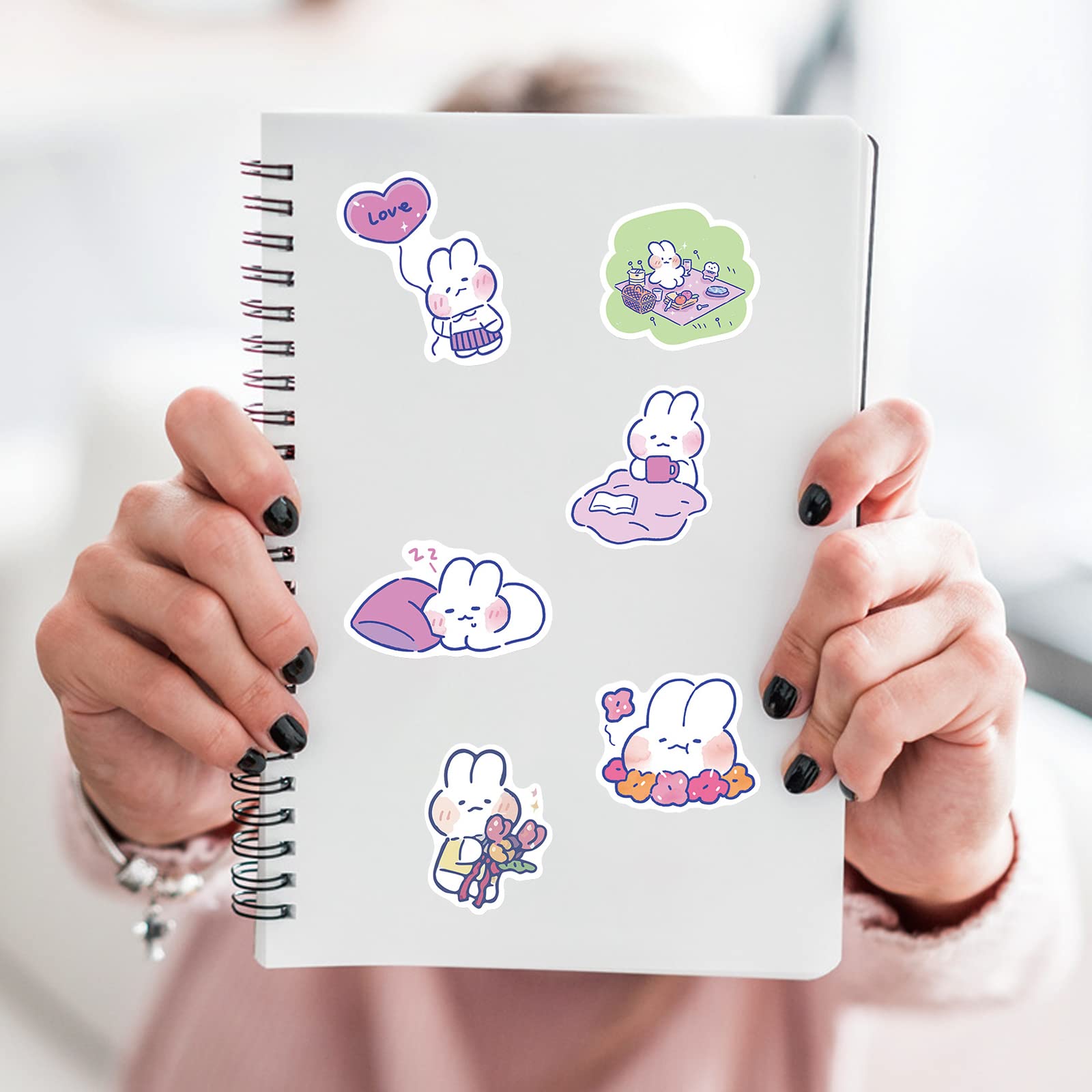 Amazon.com: 50Pieces Kawaii Rabbit Stickers for Kids Cute