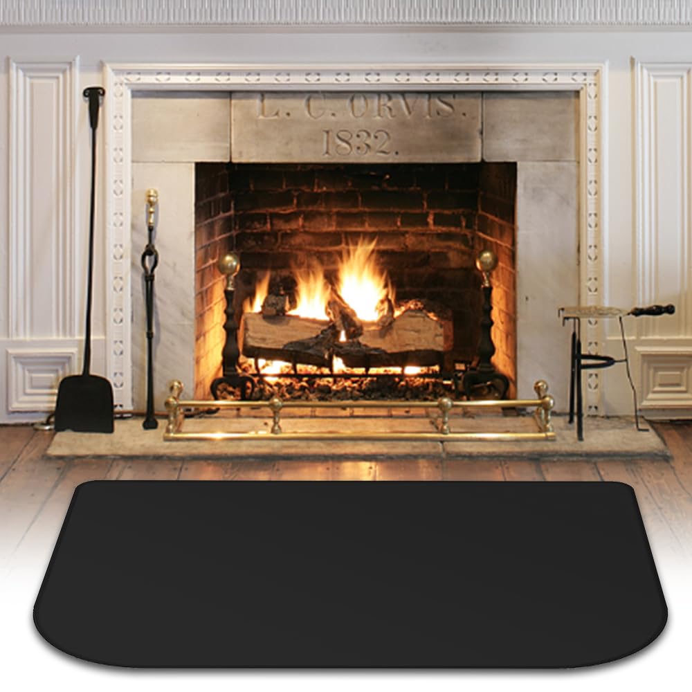 Tappeto Ignifugo Per Camino E Barbecue – 100x150 Cm – Resistente A 500°C – Rivestito In Silicone – Proteggi Pavimento E Tavolo