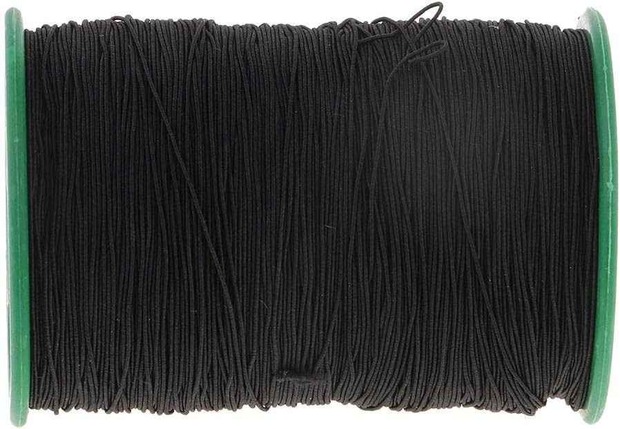 2x500 Meter Elastic Cord Thread Jewelry Making Beading String 0.5mm Black