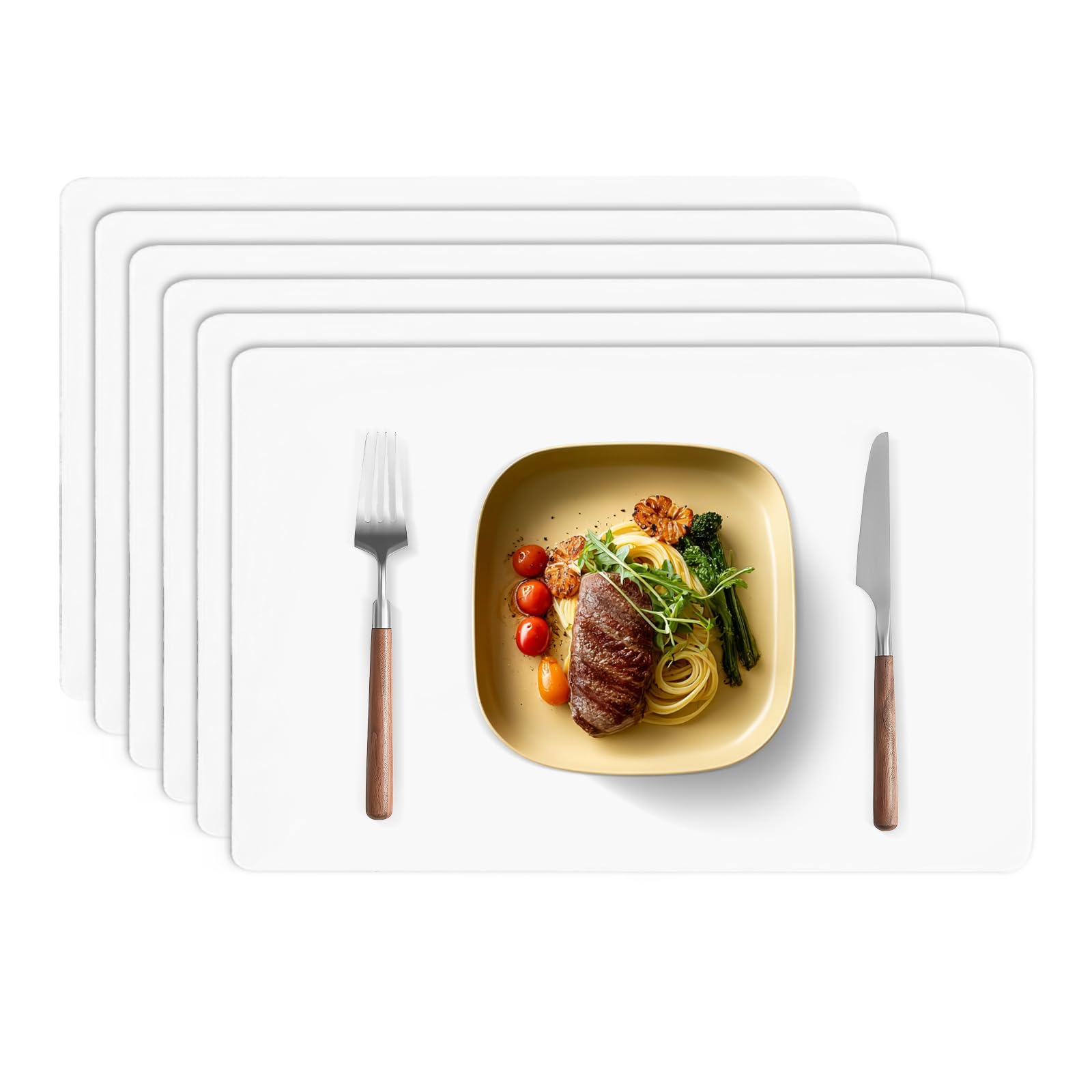 TAZAMI Silikonmatte Tischsets Abwaschbar tischset Hitzebeständig rutschfeste wasserdichte Antihafte Wiederverwendbare Platzset Silikon Bastelmatte Malunterlage Tischmatte 30X40cm