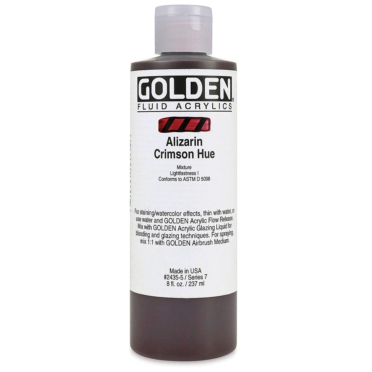 Golden : Fluid Acrylic Paint : 236ml (8oz) : Alizarin Crimson Hue