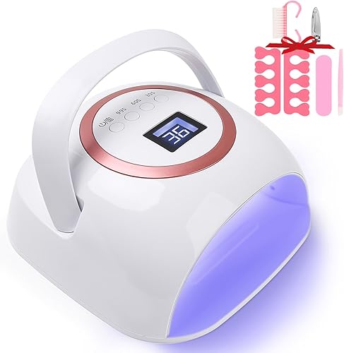 Miniatura 1 de Lámpara LED UV recargable de 72 W para uñas de gelacrílicoresina, lámpara de secado de uñas inalámbrica, lámparas profesionales de secado rápido con