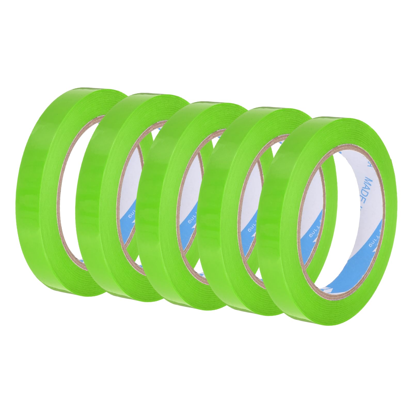PATIKIL Bag Sealing Tape, (15mm x 90m/98 Yard, Green) (5 Pcs), Poly Plastic Bag Sealer Tape, Suit for - Wrapping/Packaging/Vegetables Meat Storage/Shop