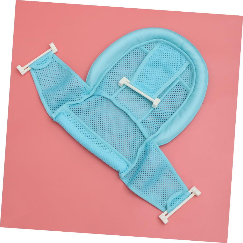 FRCOLOR Bath Seat Support Net Breathable Mesh Tub Sling for with Head and Neck Support Comfortable Blue Tub Accessory for Hands Bathing Random Color