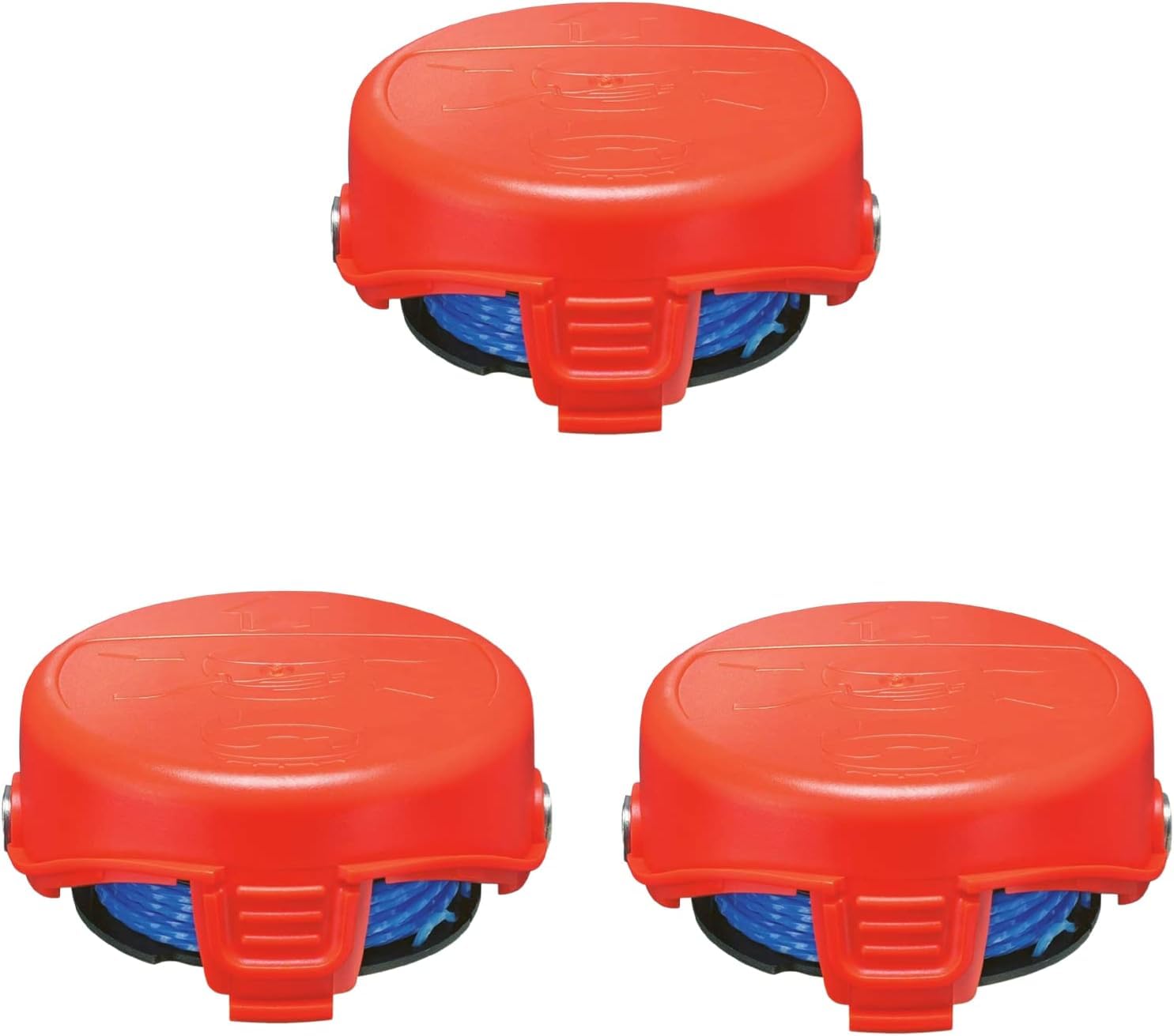 YUETTYY Trimmer Replacement Spool Line and Spool Cover for Black & Decker GL650 GL660 GL670 GL315 GL655 GL656 Strimmer Cap Spool & Line (3 Set)