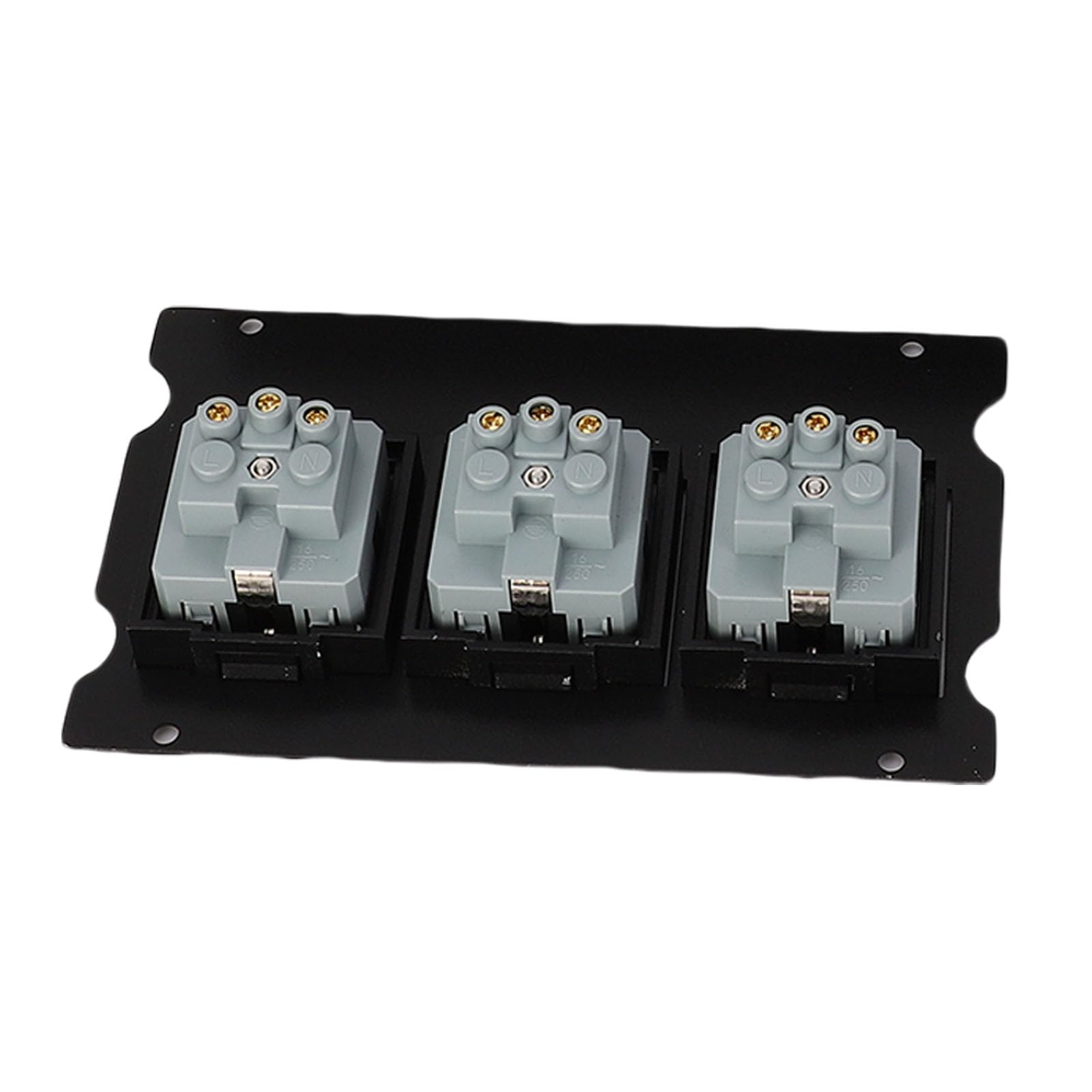 Presa da Incasso a Pavimento, Scatola di Derivazione Incorporata in Acciaio Inossidabile con Coperchio Ribaltabile 3 Uscite a Due Poli 4kW Impermeabile, per Casa, Ufficio,