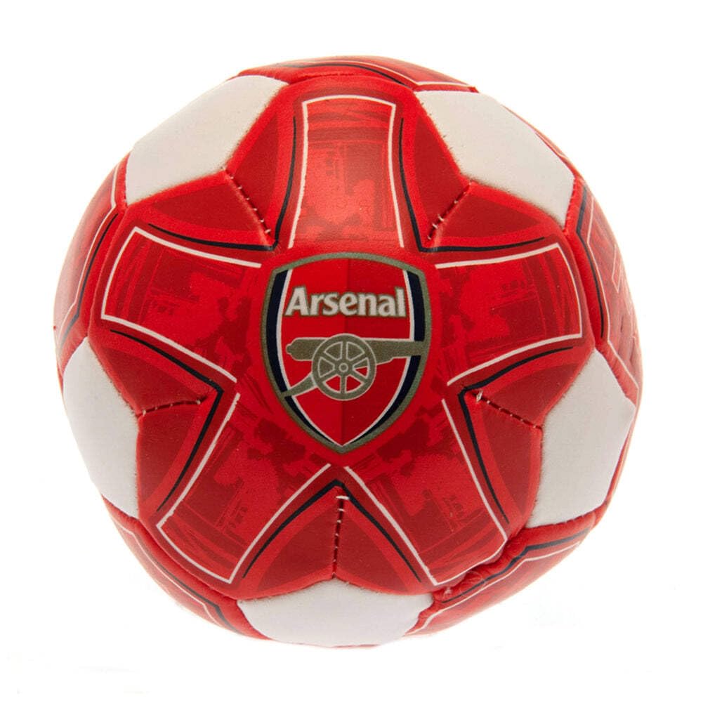 Tottenham Hotspur Hy-Pro Officially Licensed Arsenal F.C. 4 Inch Soft Mini Ball - Merchandise, Ideal for Kids, Great Arsenal Gift Idea, Red/White