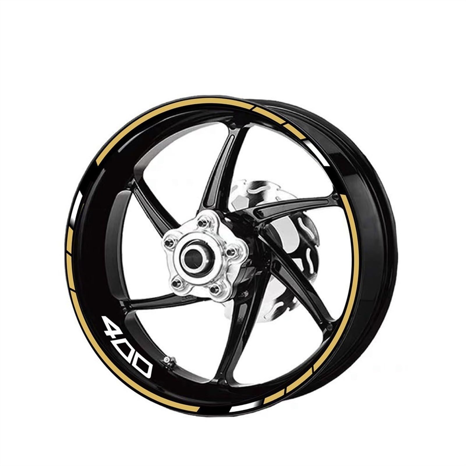 Stickers Motorcycle Wheel Stickers Night Reflective Decorative Rim for Kawasaki Z400 Z-400 Z 400(Style 4)