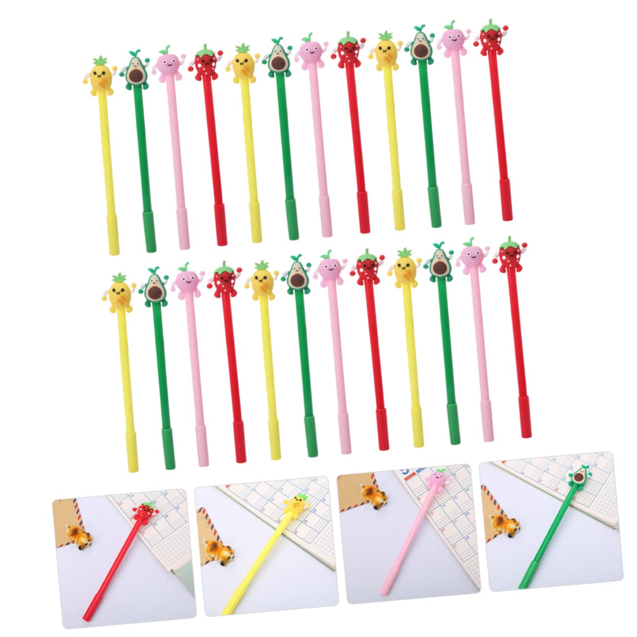 Tofficu Lot de 5 Stylos Mignons pour Garçons Et Filles Stylos Gel pour Prise de Notes Fournitures Scolaires de Style Mixte Pièces X 5
