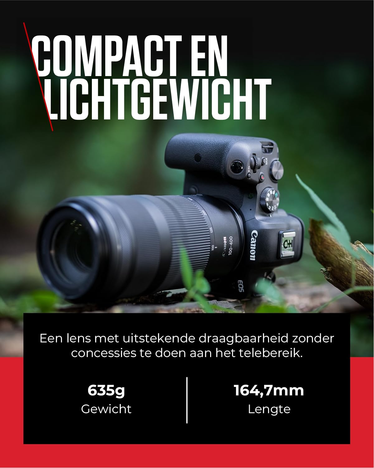 Canon Objetivo RF 100-400mm F5.6-8 IS USM - Lente Teleobjetivo Estabilizador Óptico de 5,5 Pasos para Deporte y Naturaleza | Compatible Sistema EOS R