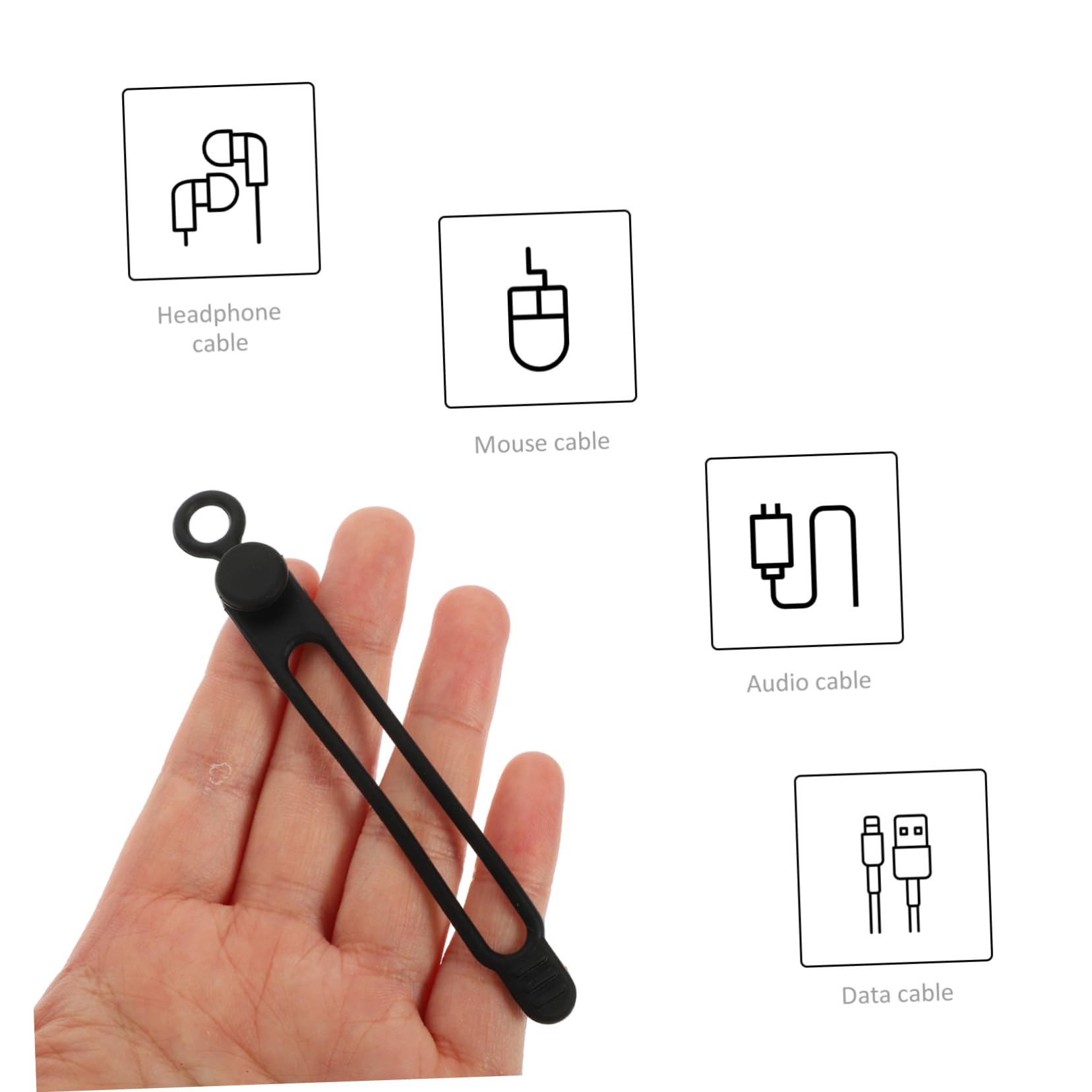 UPKOCH 3 Juegos De Bridas Para Cables Organizadores De Escritorio Bridas De Silicona Reutilizables Para Ordenador 40 Unidades X 3