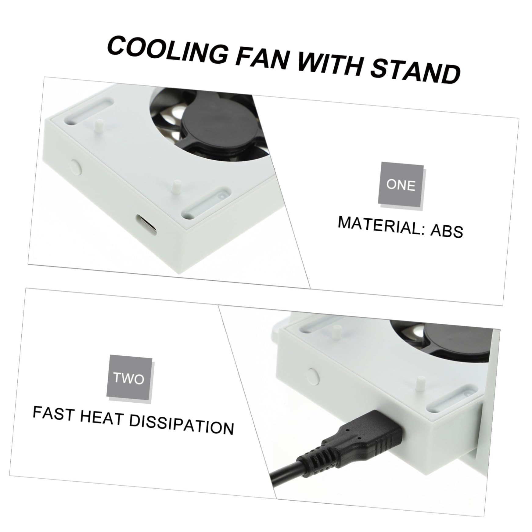 Base Ventilador de Refrigeración Doble para Consola Soporte Vertical 2 USB Velocidades Ajustables Disipador Térmico para Consola Accesorios de Juegos