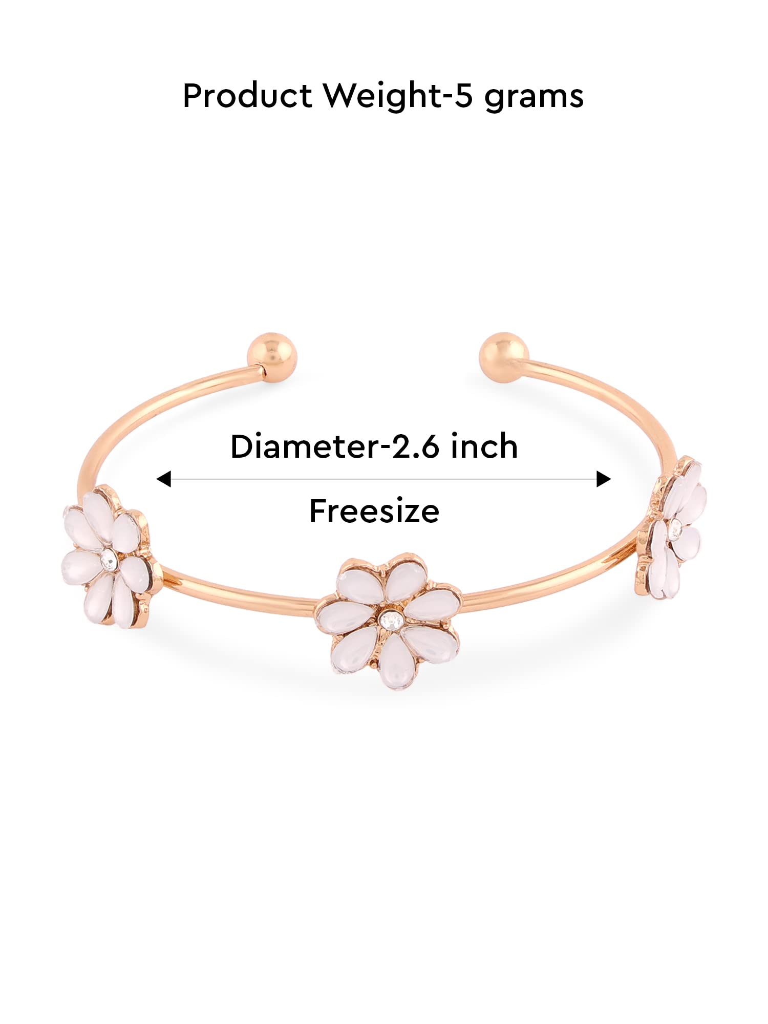 Women's Contemporary Style Flowers Cuff Bracelet