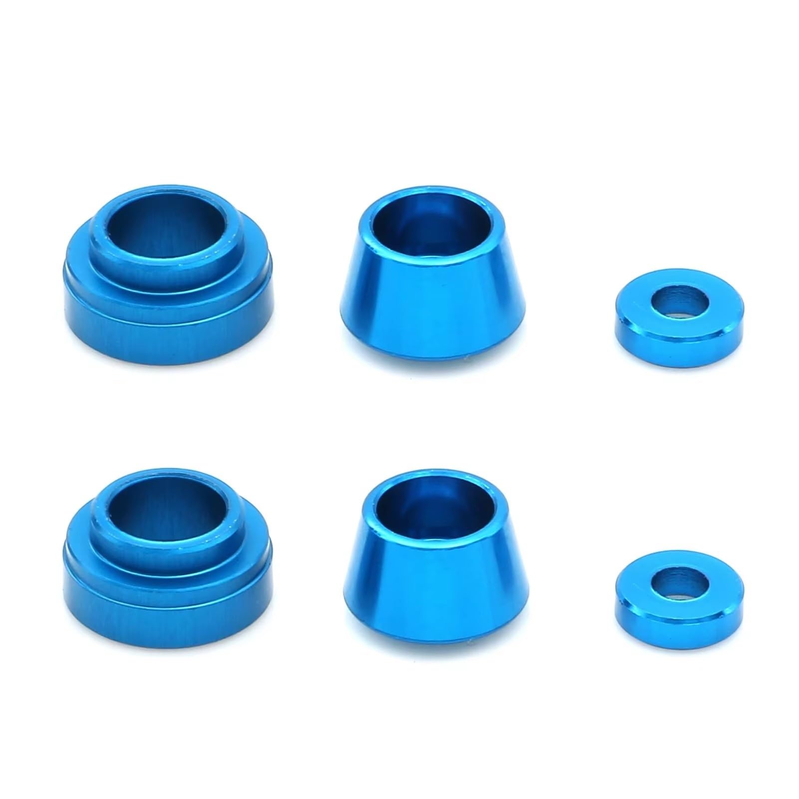 para Tamiya para TT-02 1/10 RC CNC Casquillos Brida Dirección Metal