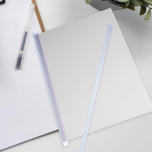 Miniatura 2 de 10 carpetas de diapositivas con clips de hojas sueltas, barras de encuadernación de plástico para documentos para oficina, escuela y proyectos y