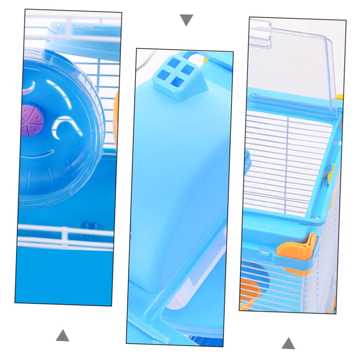 VANZACK Jaula para Hámster Casa con Resistente y Multifuncional con Rueda y Jarra De Agua