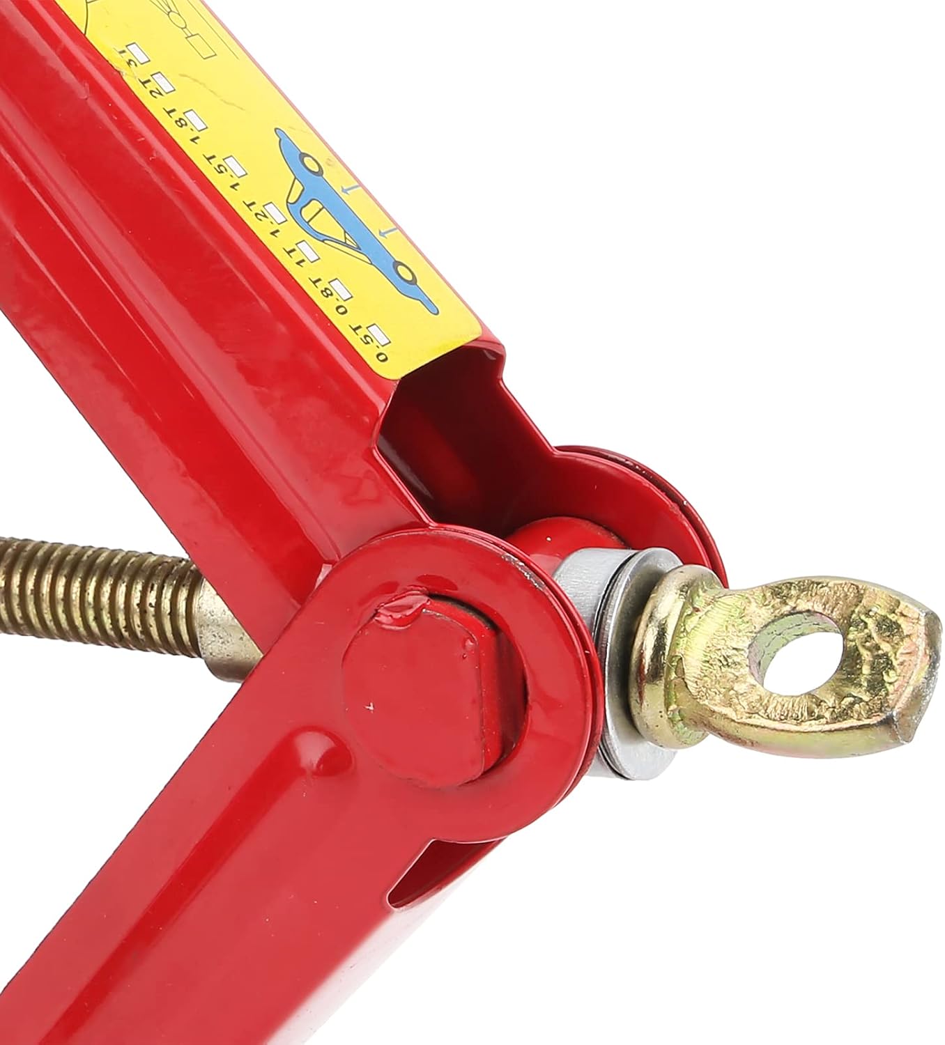 Scissor Jack, Professional Car Trunk Tire Iron Handle Lifting Tool Red Lifting Jack Car Jack Kit for Outdoors(1T)