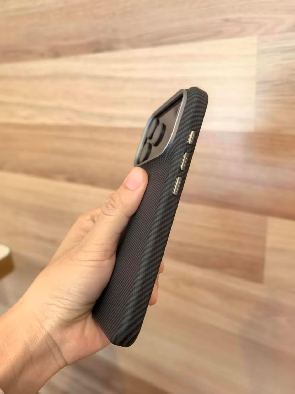 Carbon Fiber Pattern Magnetic Case for iPhone 17 Pro - Ultra-Thin Half-Wrapped Shockproof Cover,Fit for MagSafe Compatible for iPhone 17 pro case Black - Image 6