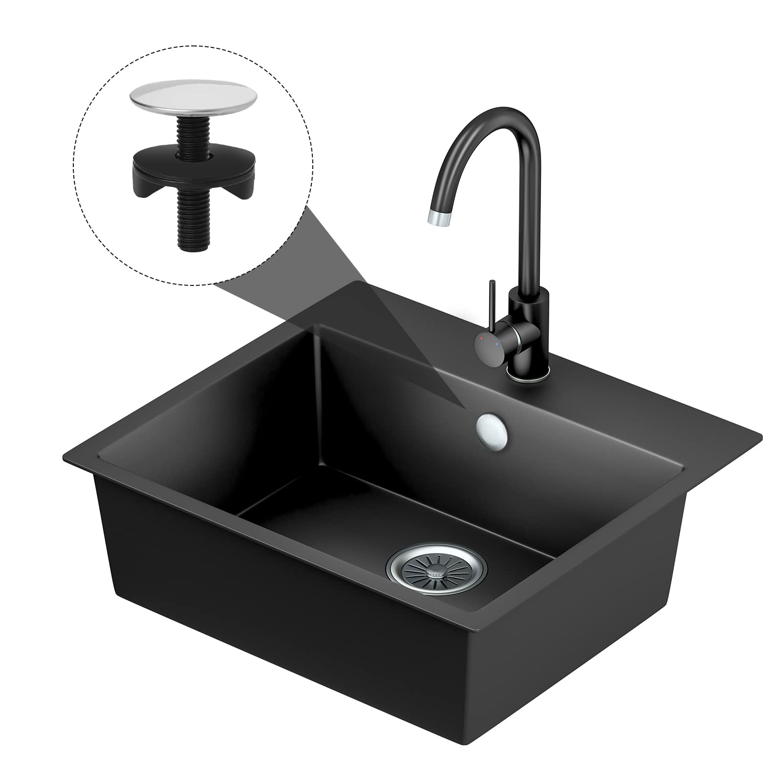 2x Küchenspüle Abdeckung Edelstahl - Deckel Für Wasserhahnlöcher