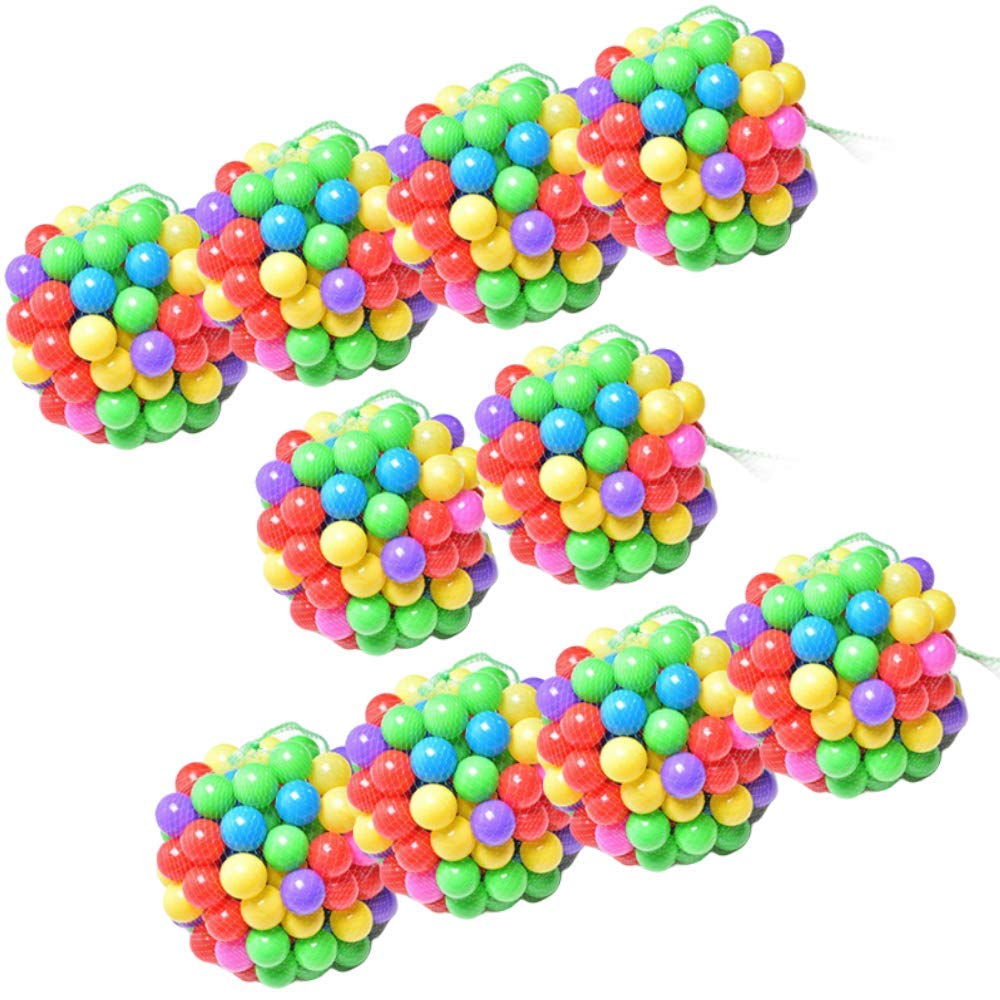 B4E Coloured Soft Play Balls for Games I Plastic I No Sharp Edges, Non Toxic, BPA Free (Multicoloured, Pack of 1000)