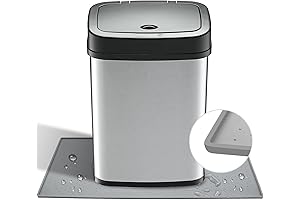 Calida Waterproof Non-Slip Kitchen Garbage Can Mat with Raised Edge