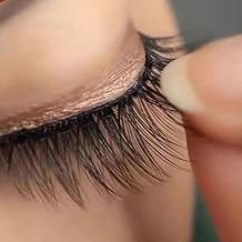 40 Pieces Black Fake Eyelash Adhesive Strip -Natural Look Wispy Lashes Self Adhesive Lashes Adhesive Strip- Fake Eyelashes Extension Supplies Suitable for All Strip Waterproof Convenient