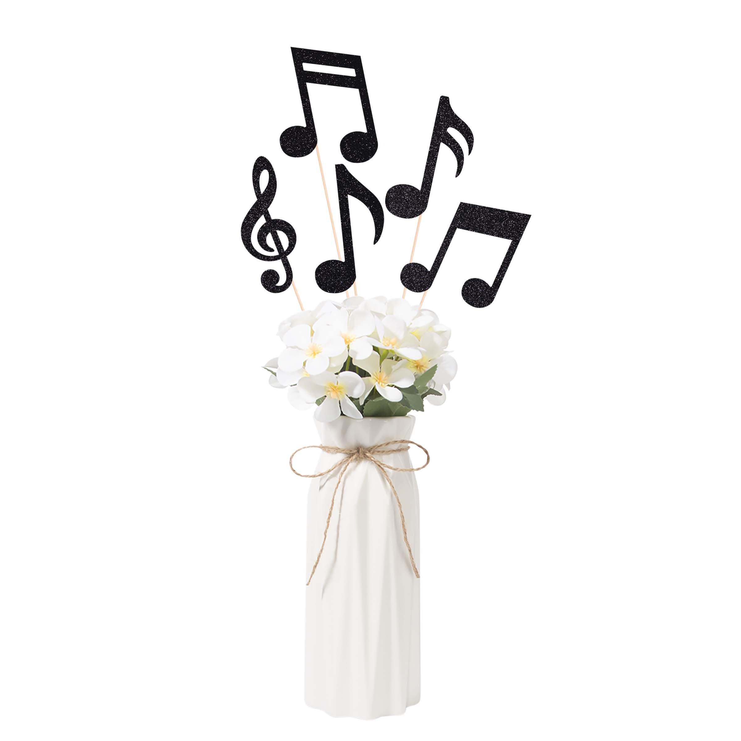 Photo 1 of 10 PCS Music Notes Centerpieces Black Party Decorations Music Notes