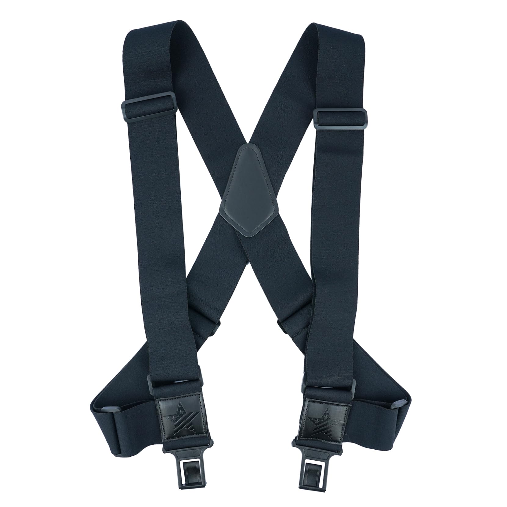 Men's Side Clip Suspenders,2 inch Heavy Duty Hook End Belt Adjustable Suspender