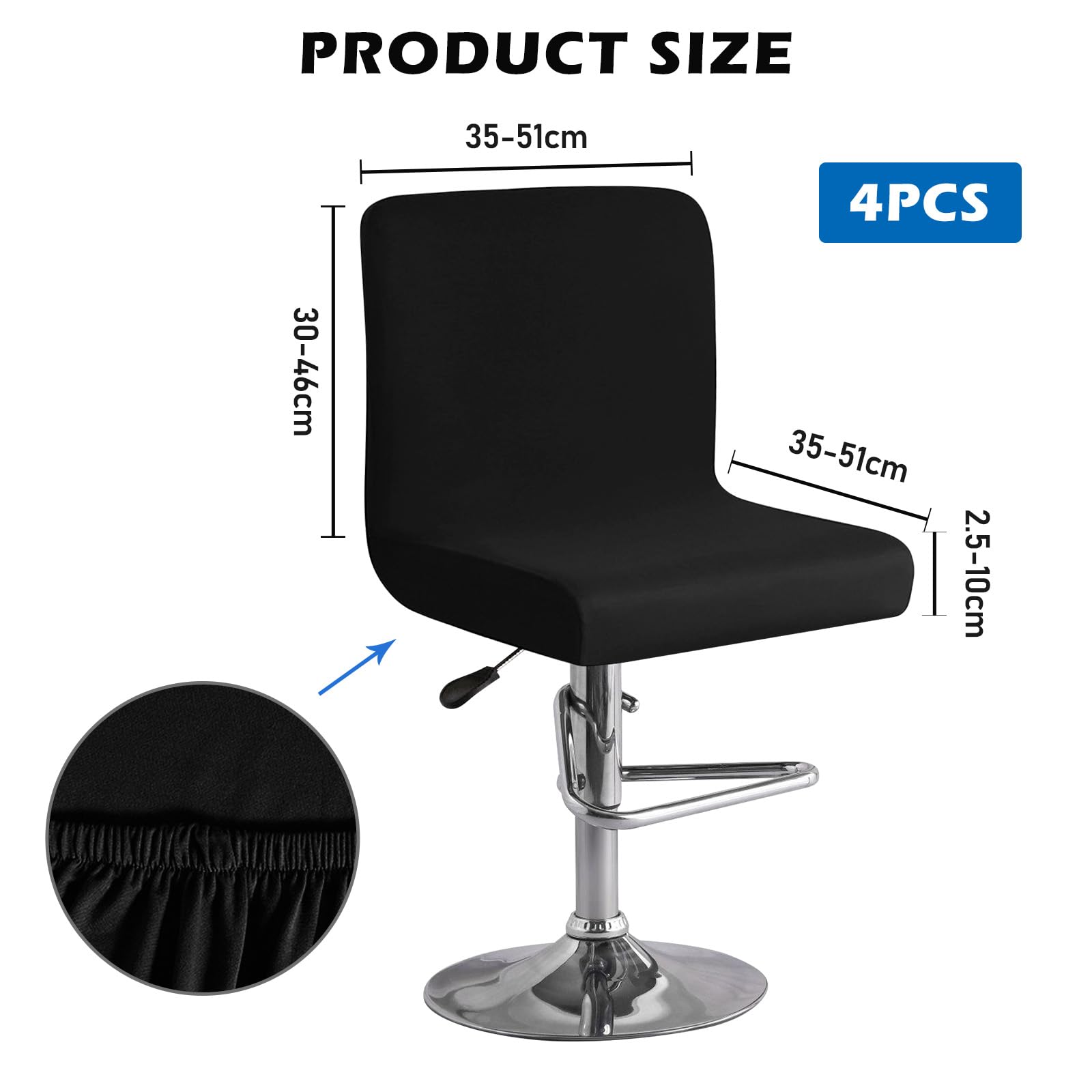 Hengshitong Housse De Tabouret De Bar Extensible, 2PCS Housse De Chaise Haute Imprimée Pour Bar Couvre De Chaise De Salle à Manger Haute, Protecteur