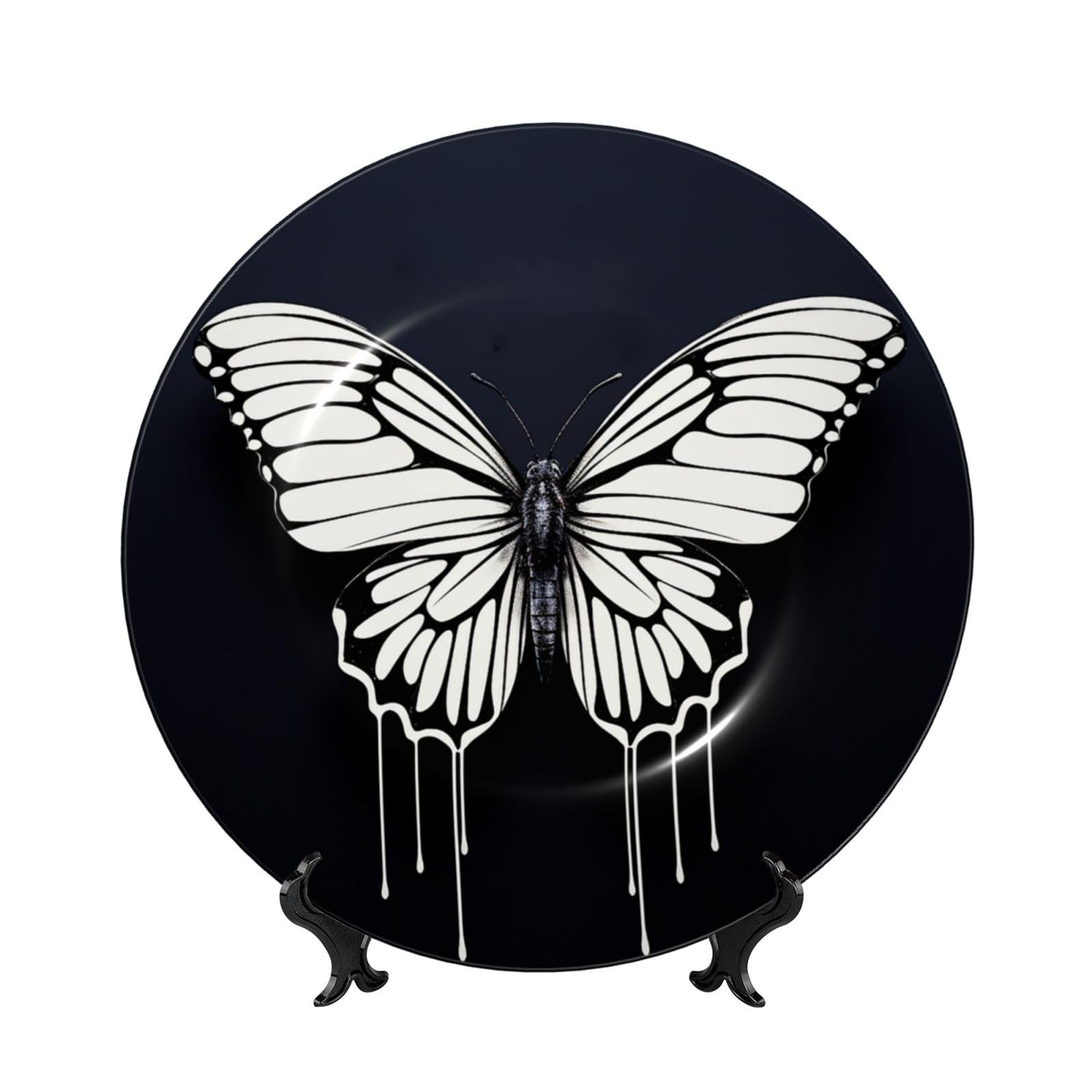 Assiette en porcelaine anglaise de 15,2cm avec support pour une déco raffinée