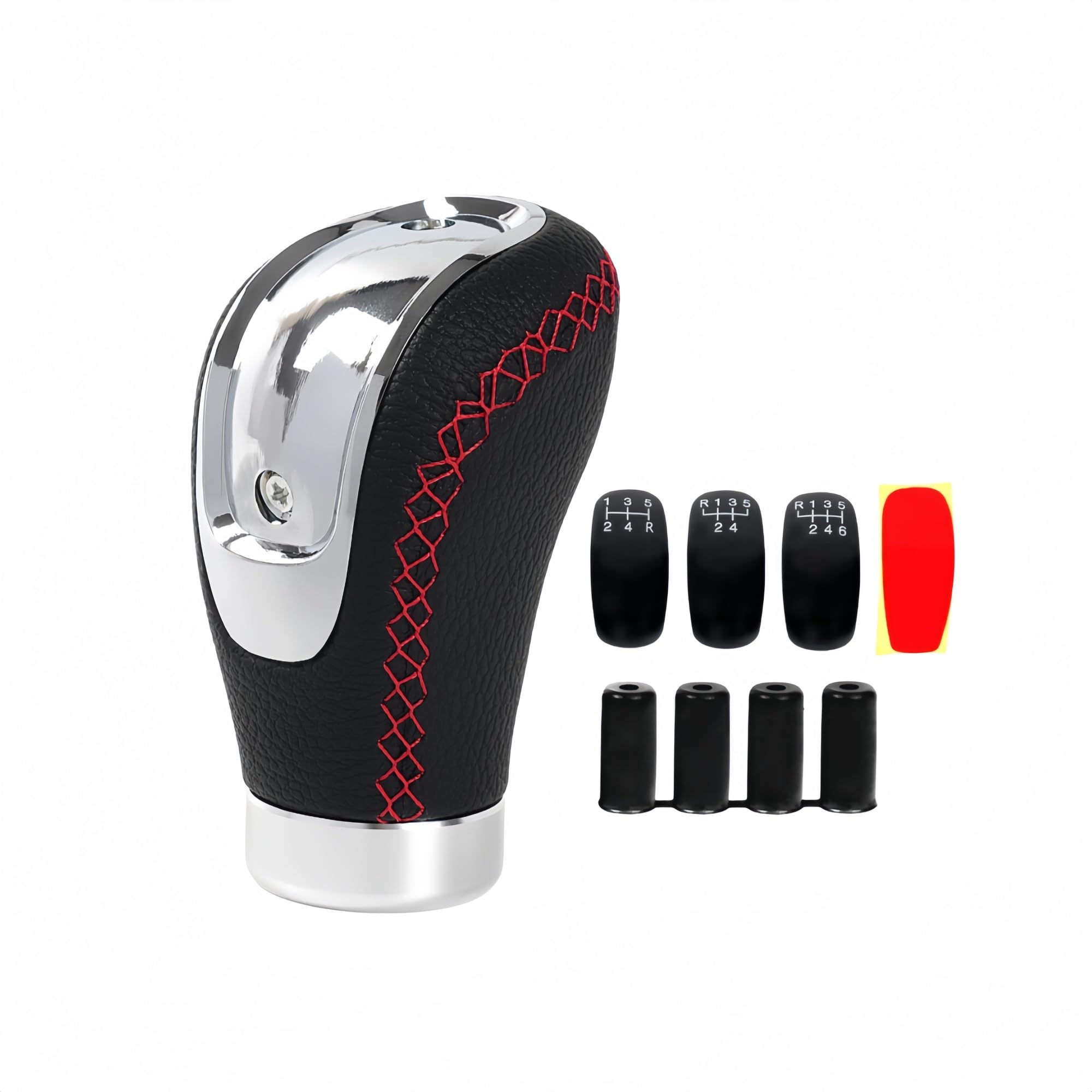 Neixlyi Red Line Gear Stick Knobs Universal 5/6 For Speed Gear Shift Knob Shifter Lever Handle For All Manual Car Modles(Red Line)
