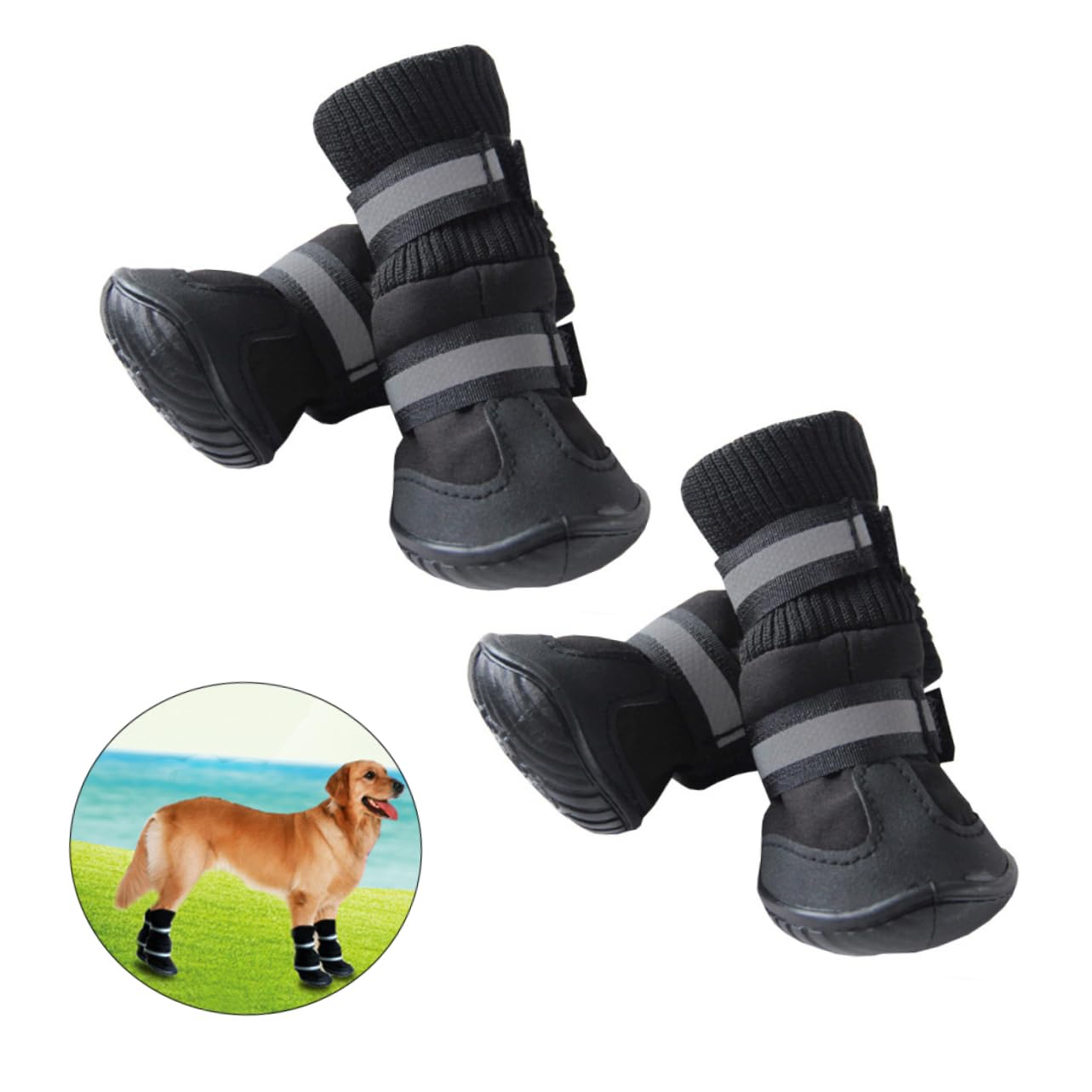 Angoily Chaussures pour Chien Imperméables et Antidérapantes en Tissu et Caoutchouc, Confortables et Protectrices pour Pattes, Taille XL, pour L'extérieur