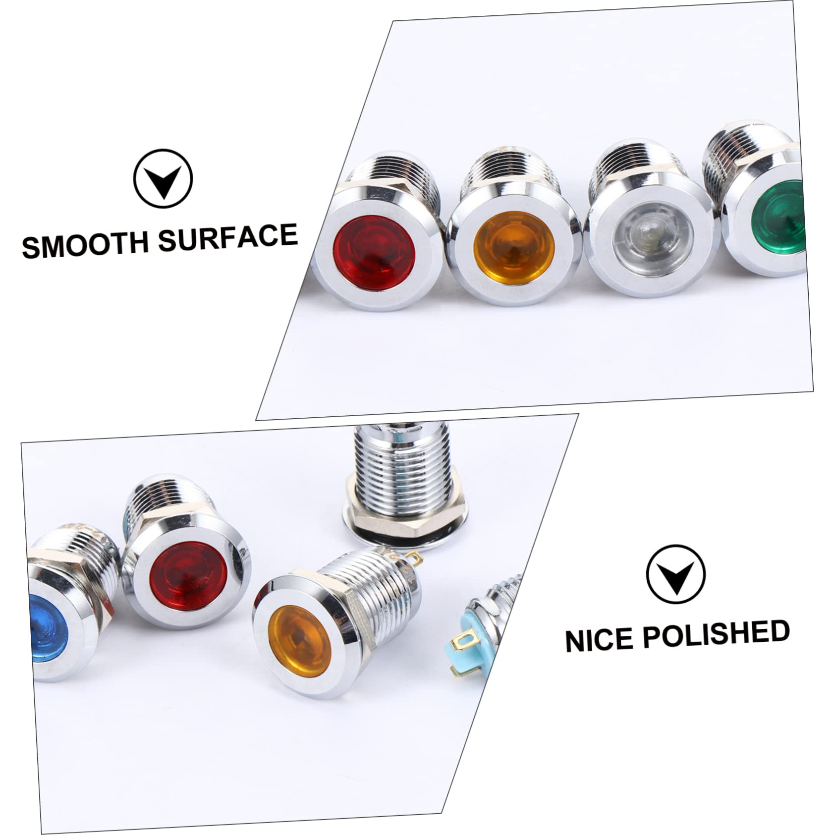 5x DC 12V Barca Auto Indicatore LED Luce Cruscotto Allarme Luci Lampada - Foto 7