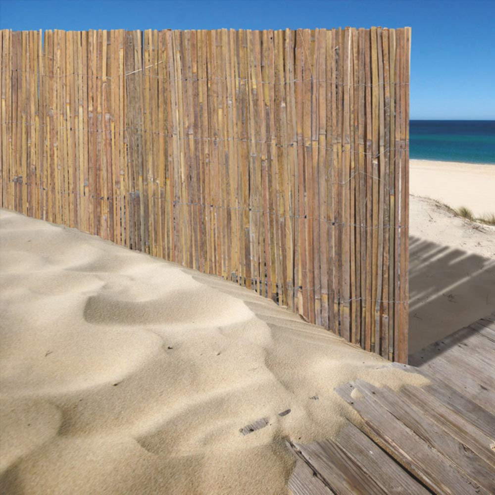 VERDELOOK | Arella Beach in cannette di bamboo schiacciato, 3x2 m, per Coperture Recinzioni e Decorazioni, Arredo Esterni, Arella Decorativa, Naturale, Divisore Ambienti Esterni