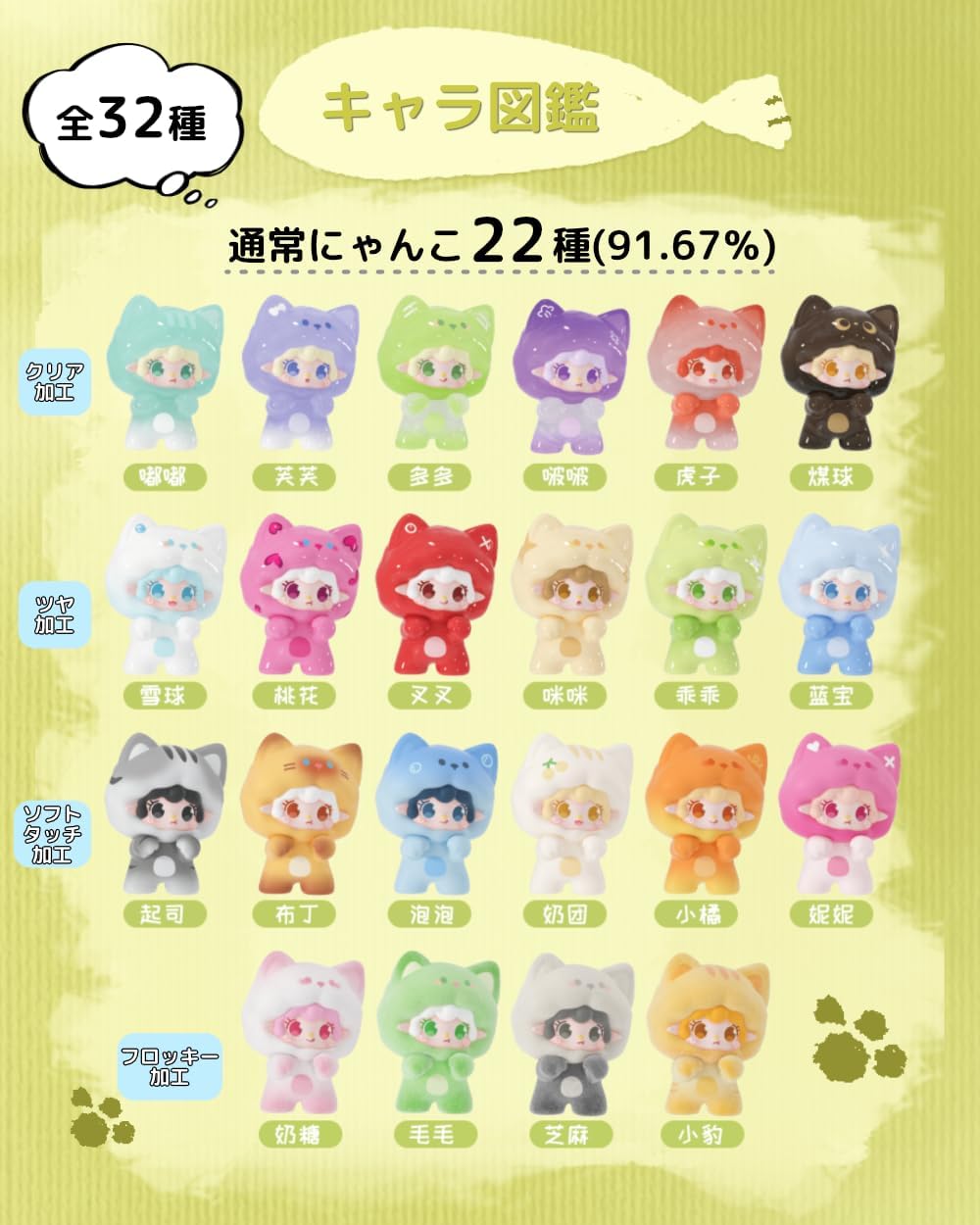 Amazon.co.jp: Yooki 萌粒 有喵出没 シリーズ Yooki 公式正規品 PVC製