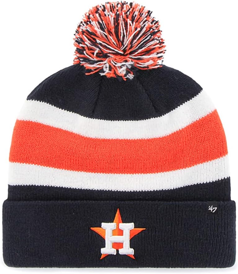 47 MLB Unisex-Adult Primary Logo Breakaway Team Color Primary Logo Cuffed Knit Beanie Hat Cold Weather Hat, One Size