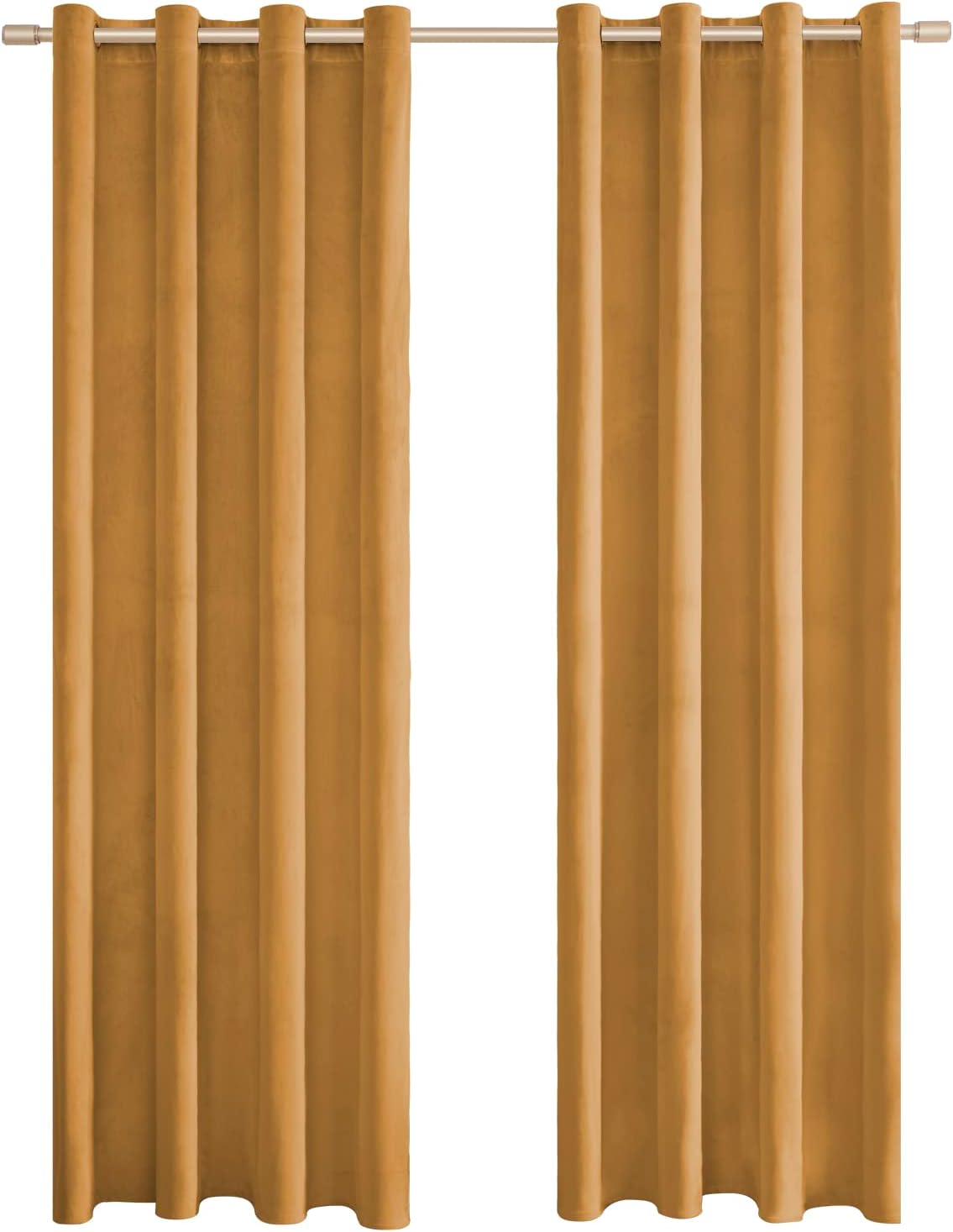 Diraysid - Tende oscuranti 100% color cioccolato marrone per camera da letto con occhielli termici oscuranti tende (2 pannelli, 100 x 200 cm