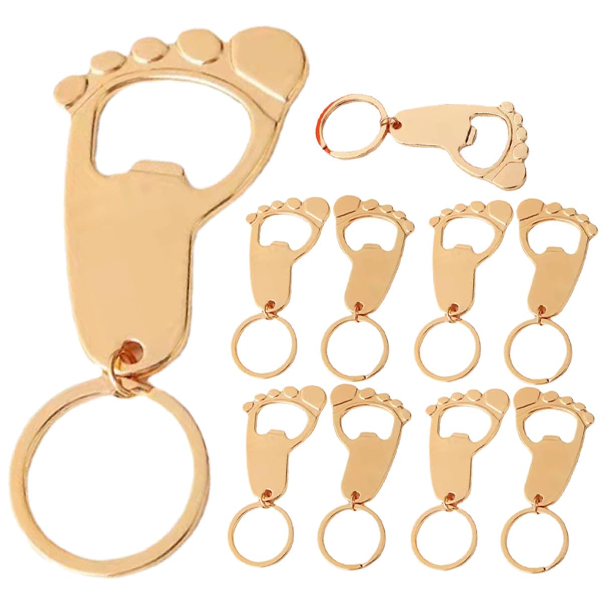 Ouvre-bouteille trace de pas pour éviter les cadeaux inutiles de baby shower - 10 pcs