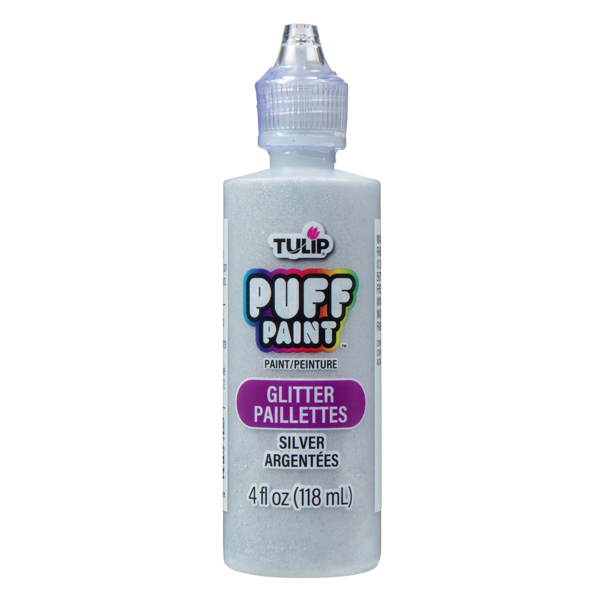 I Love To Create Tulip Glitter Dimensional Fabric Paint, 4-Ounce, Silver-image-5