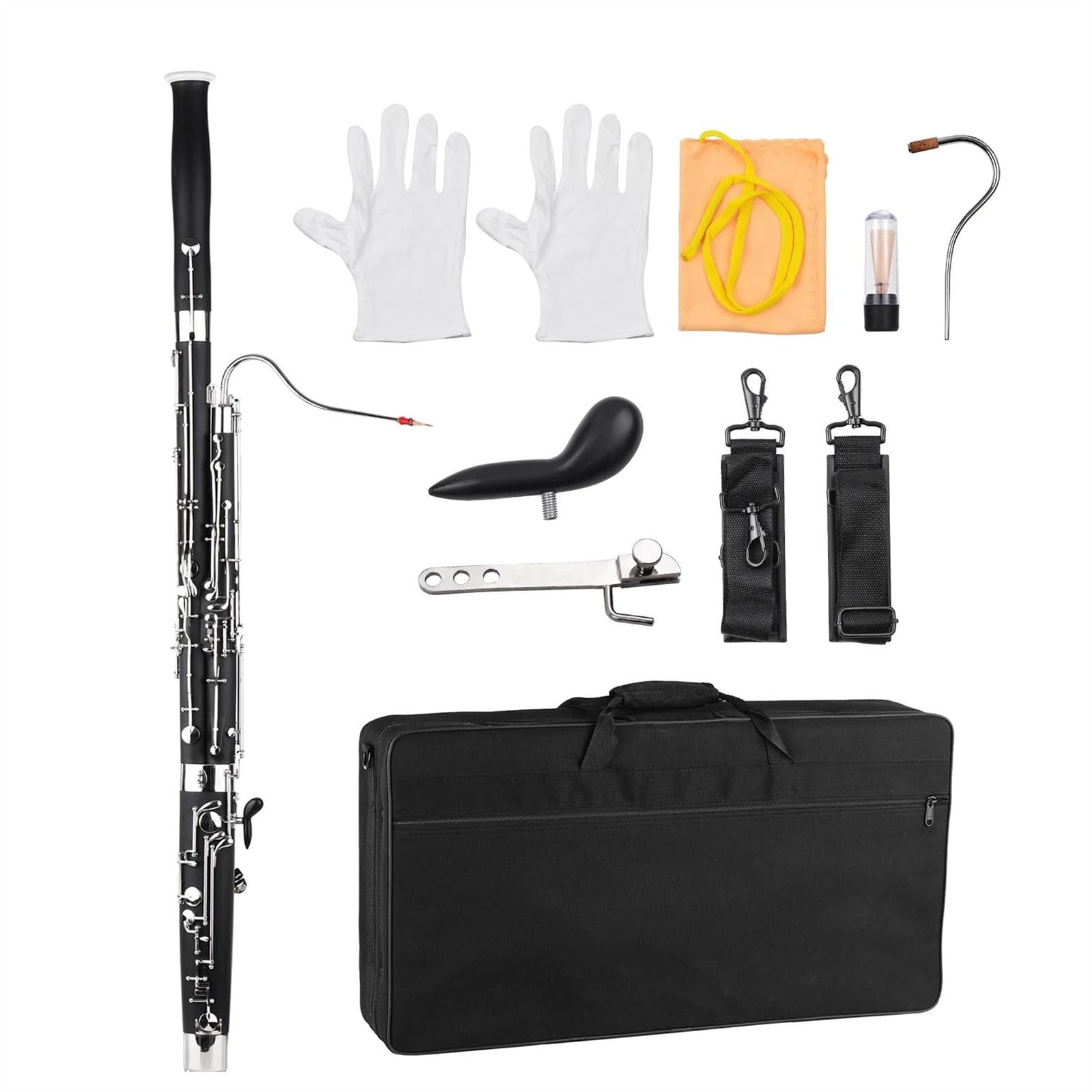 Professionelle Fagott C-Ton-Fagott, Holzblasinstrument, Korpus Aus Synthetischem Holz, Kupfernickel-Tasten, Mit Tragetasche